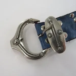 USMECO Paris Blue Oxidized Silver Leather Boho Southwestern Belt USMECO | Accessories | Usmeco Paris Blue Oxidized Silver  main image 2